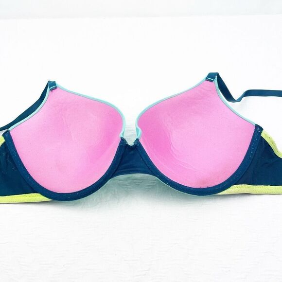BUY 1 GET 1 FREE Victorias Secret 34dd wear everywhere yellow turquoise bra stru - Picture 5 of 14